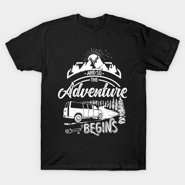 And So The Adventure Begins'Hiking T-Shirt by ourwackyhome